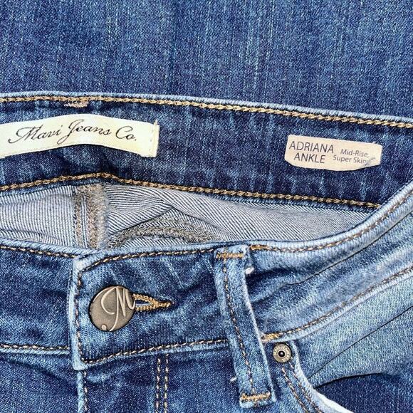 Mavi Adriana Skinny Ankle Jeans in Patched Vintage | Women’s size 26” - Picture 10 of 11